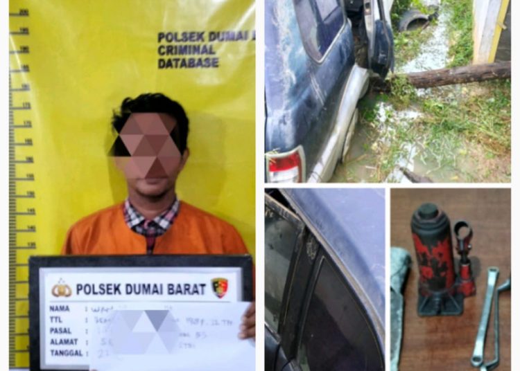 Unit Reskrim Polsek Dumai Barat Jajaran Polres Dumai ungkap kasus Tindak Pidana Percobaan Pencurian